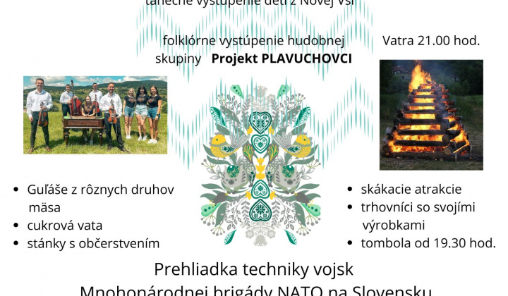 Deň obce Nová Ves 2025 dňa 29.08.2025, začiatok o 16.00 hod.