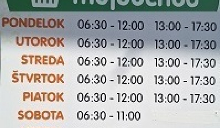 Otvorenie obchodu od 22.08.2025